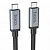 Кабель Hoco US06 USB3.2 Type-C HD (нейлон 1м.,20 Гбит/с,100W), цвет: черный
