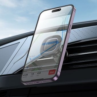 Автодержатель Hoco H72 магнитный круглый на панель,липучка цвет: Чёрный