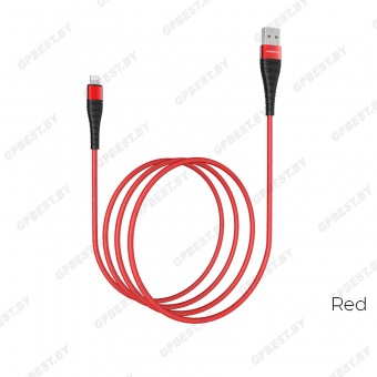 Дата-кабель BOROFONE BX32 Lightning (1 м), цвет: красный