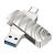 USB+Type-C флеш накопитель Borofone 2в1 32Gb BUD3 USB3.0 корпус металл, цвет: серебристый