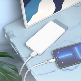 Внешний аккумулятор Hoco J100  10000mAh цвет: белый (CCC)